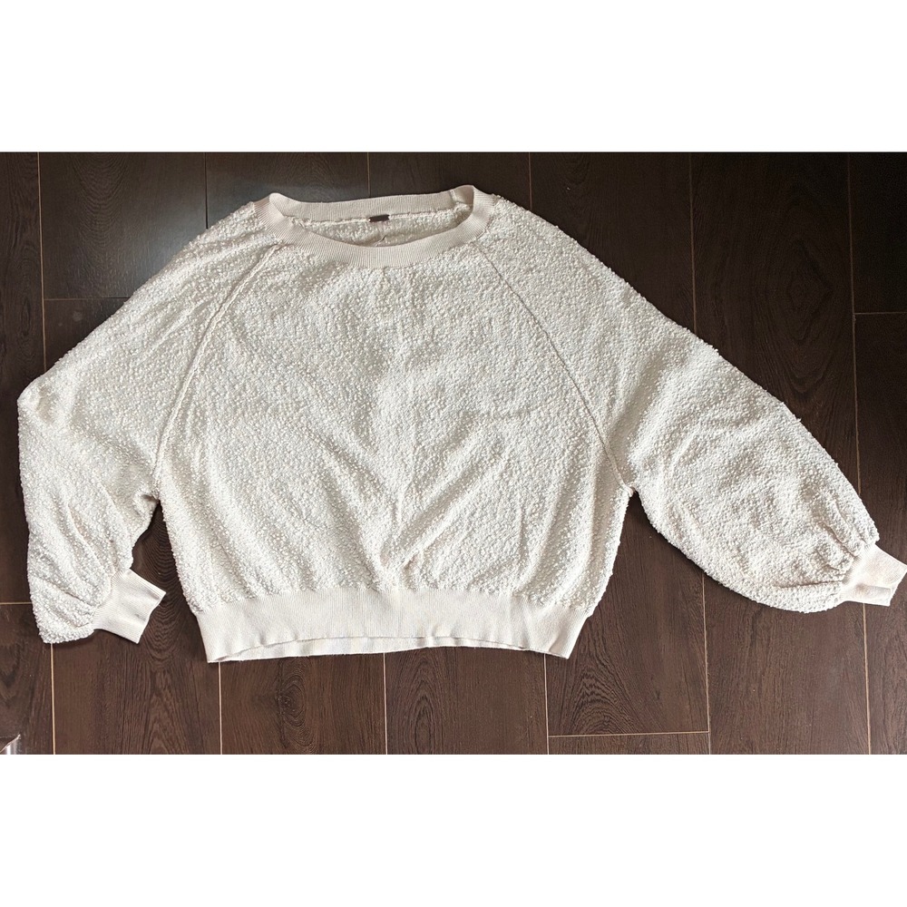 Free People Found My Friend Pullover cream crew Womens Small